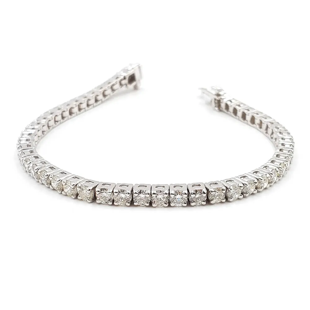 14K White Gold Diamond Tennis Bracelet (7.75 Ct. T.W.)