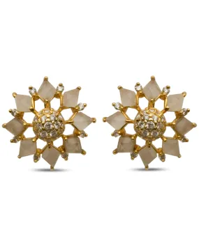 14k Yellow Gold Diamond Ella Earrings