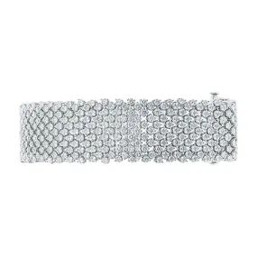 25.49 Carat Diamond 18K White Gold Bracelet