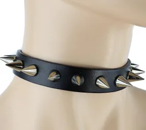 3/4" Black Leather Choker