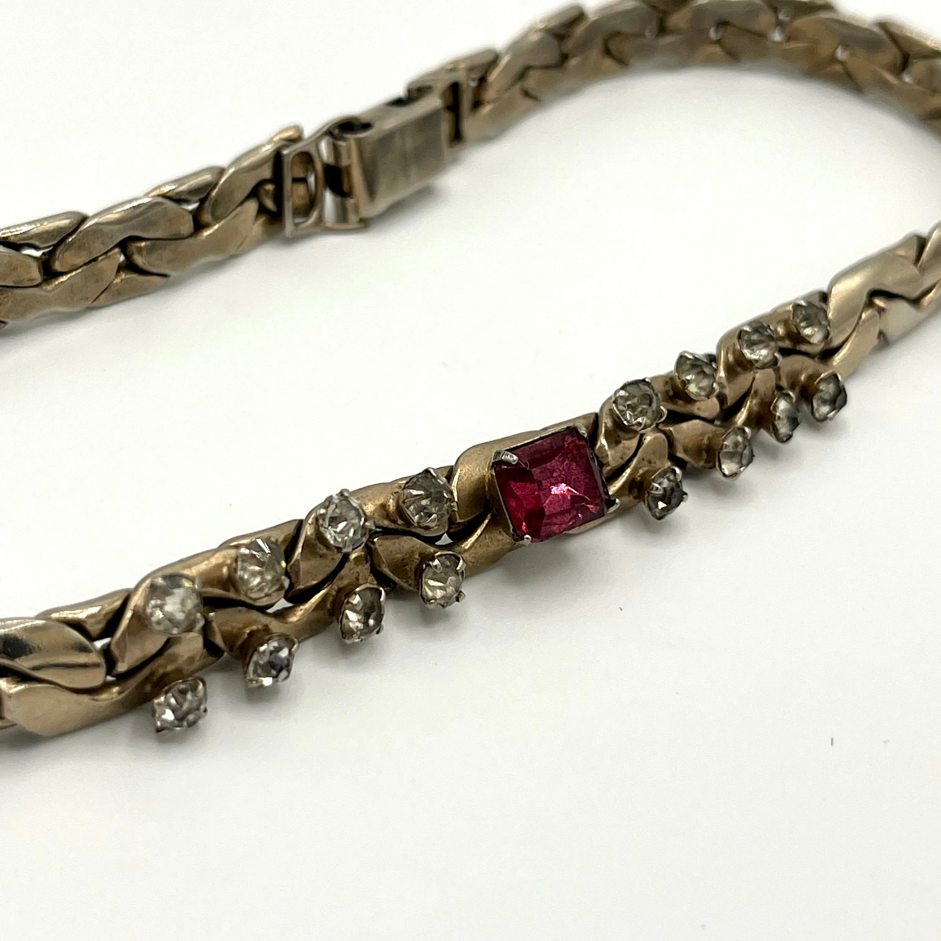 50s/60s Rhinestone Choker Chain Necklace