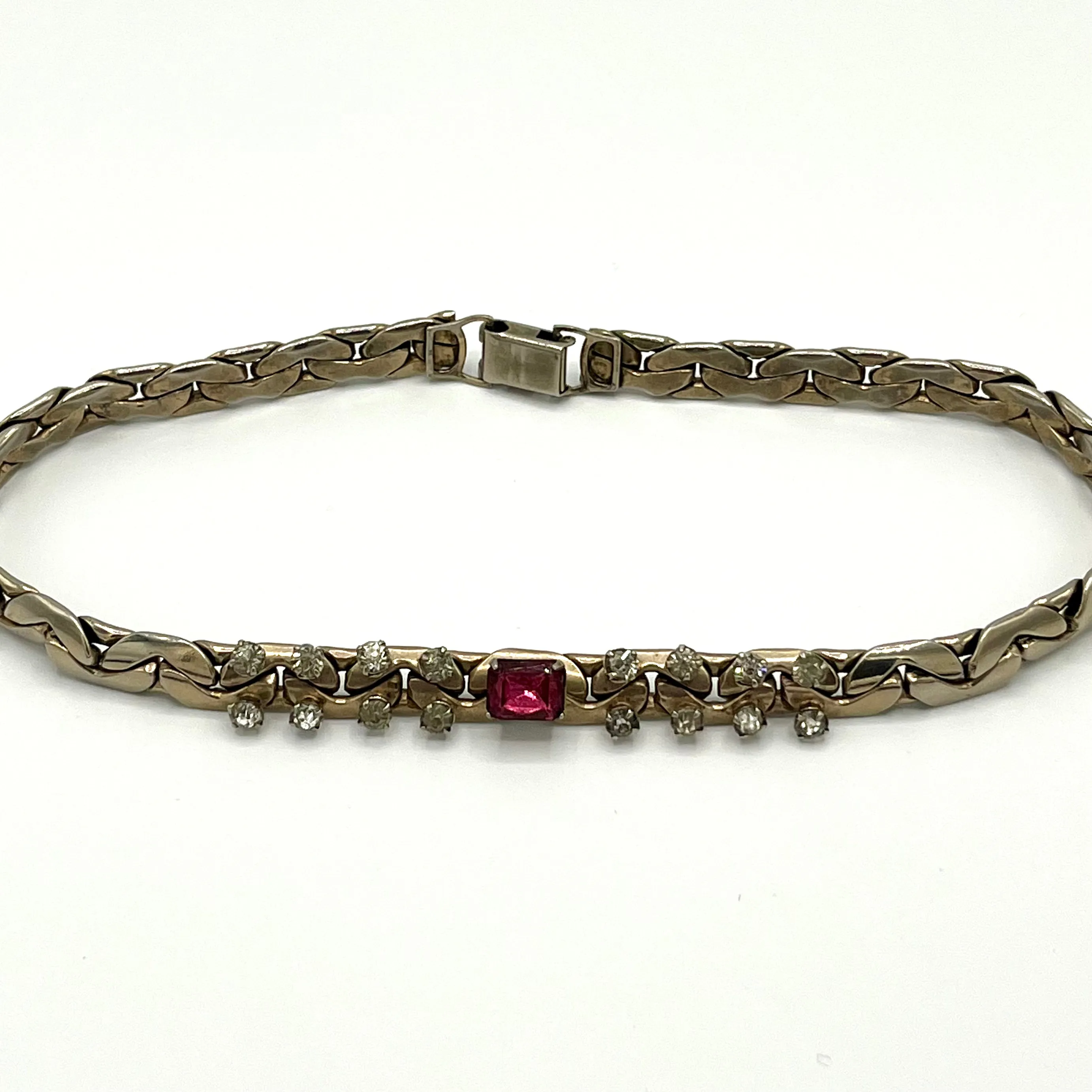 50s/60s Rhinestone Choker Chain Necklace