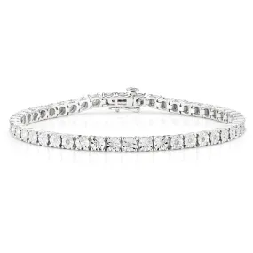 9ct Dazzling White Gold 1 Carat Diamond 18cm Tennis Bracelet