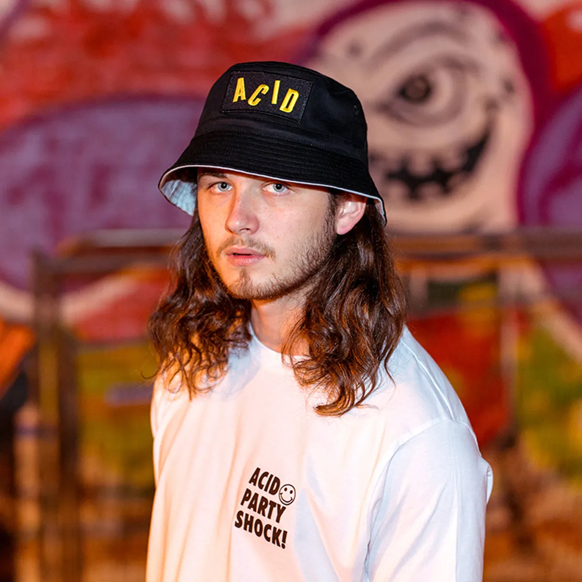 Acid Letter - Bucket Hat - Black