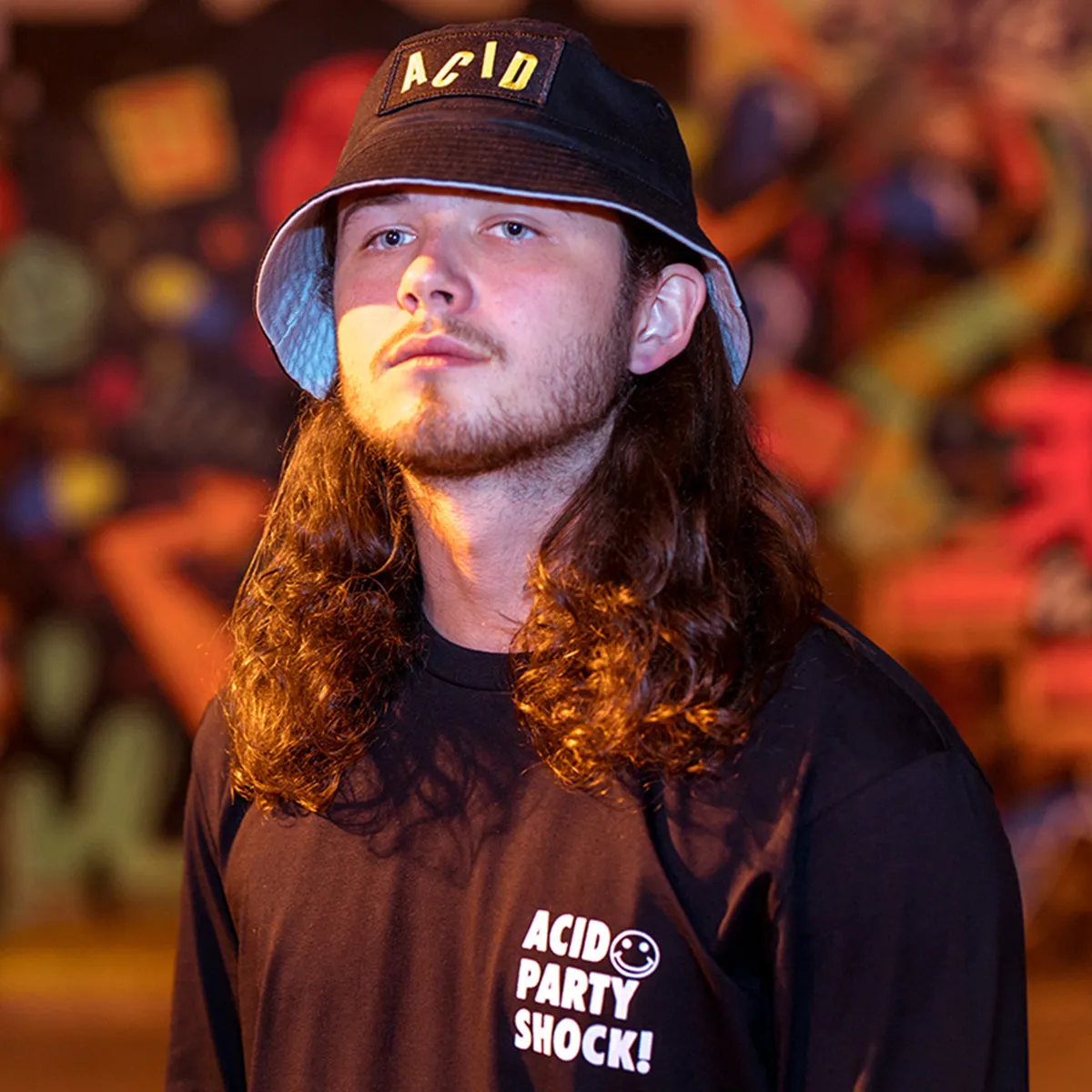 Acid Letter - Bucket Hat - Black