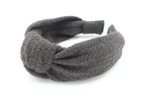 acrylic knit top knot headband Fall Winter casual basic thick hairband woman hair accessory