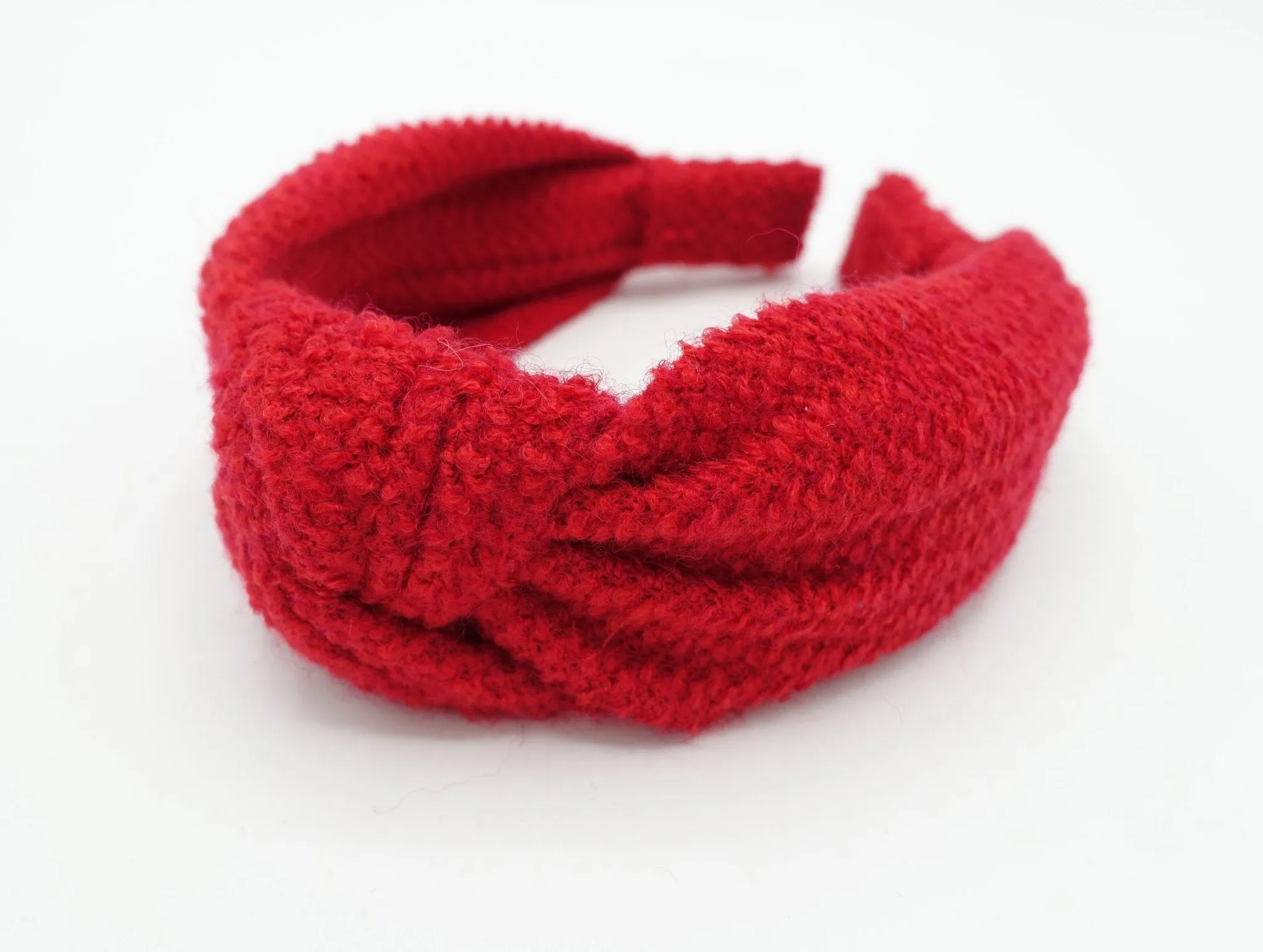 acrylic knit top knot headband Fall Winter casual basic thick hairband woman hair accessory