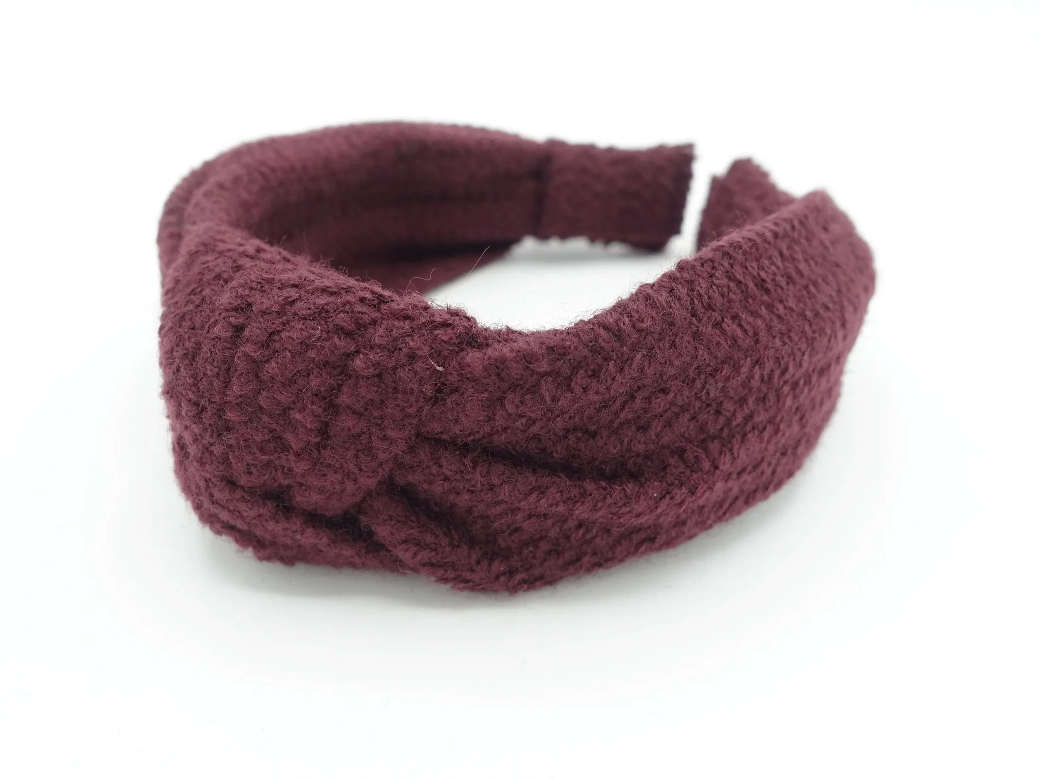 acrylic knit top knot headband Fall Winter casual basic thick hairband woman hair accessory