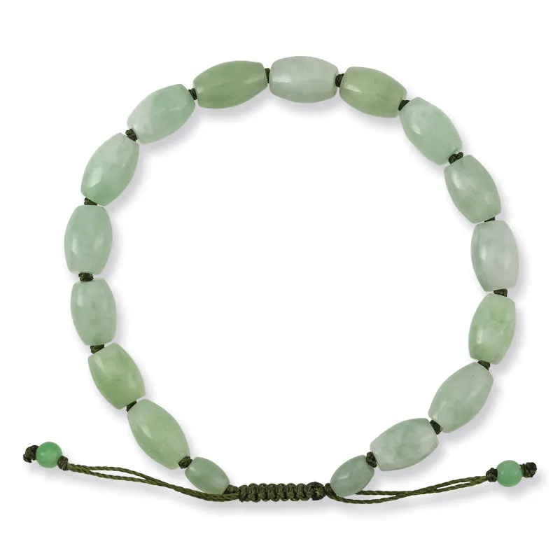 Adjustable Muted Green Jade Beaded