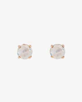 Amalfi Round Rainbow Moonstone Studs