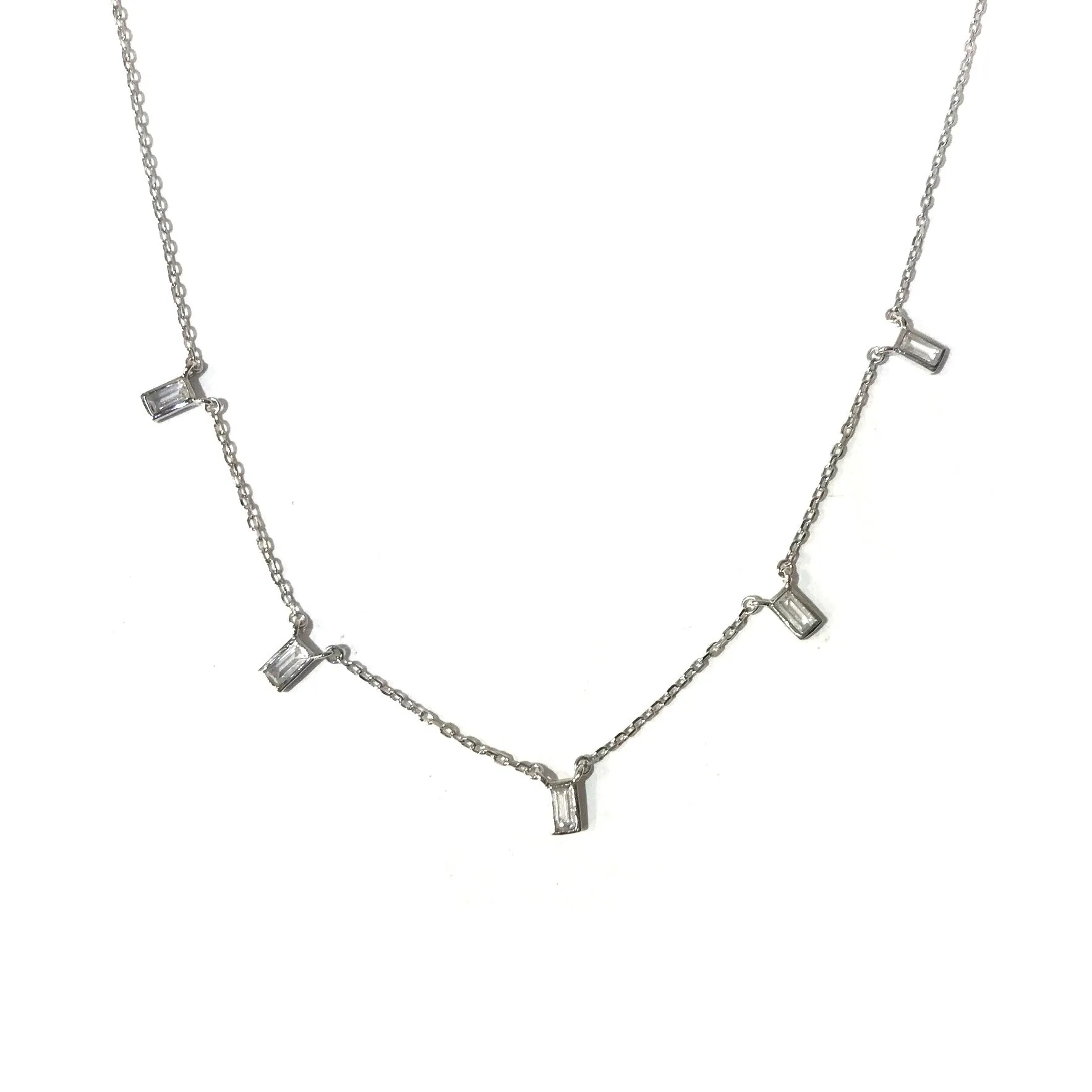 Amy Rectangle Baguette 5 Station Choker