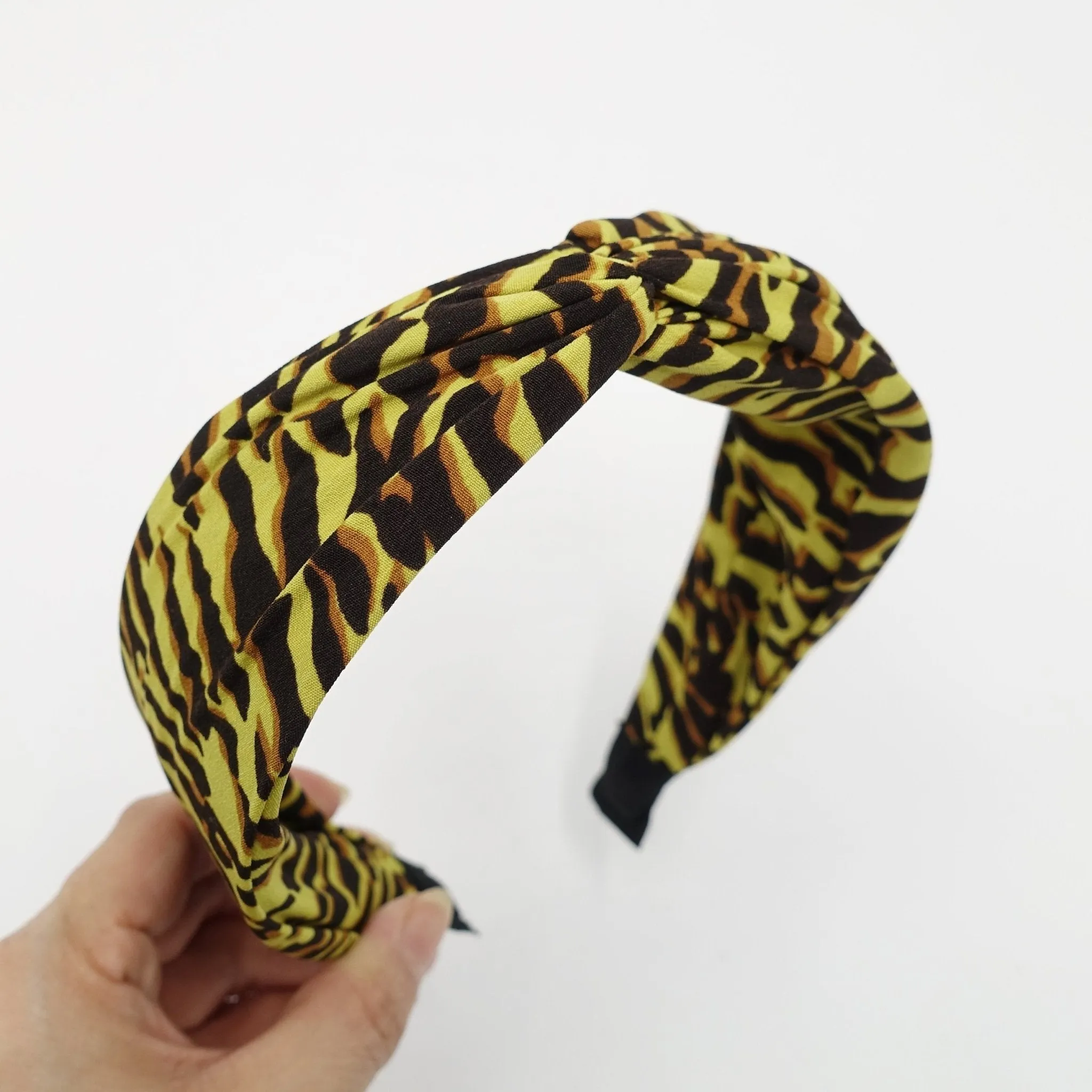 animal print headband cross hairband leopard python zebra print twist hair accessory