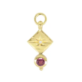 Ara Rhodolite Gold Charm