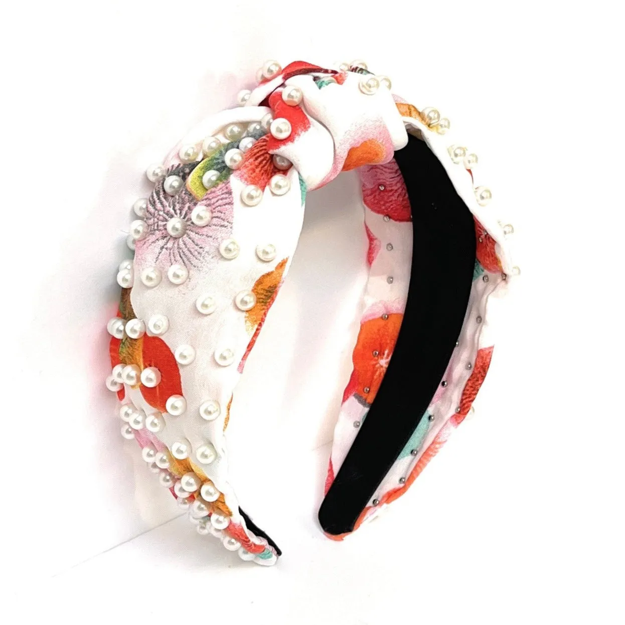 Aria Pearl Floral Knot Headband