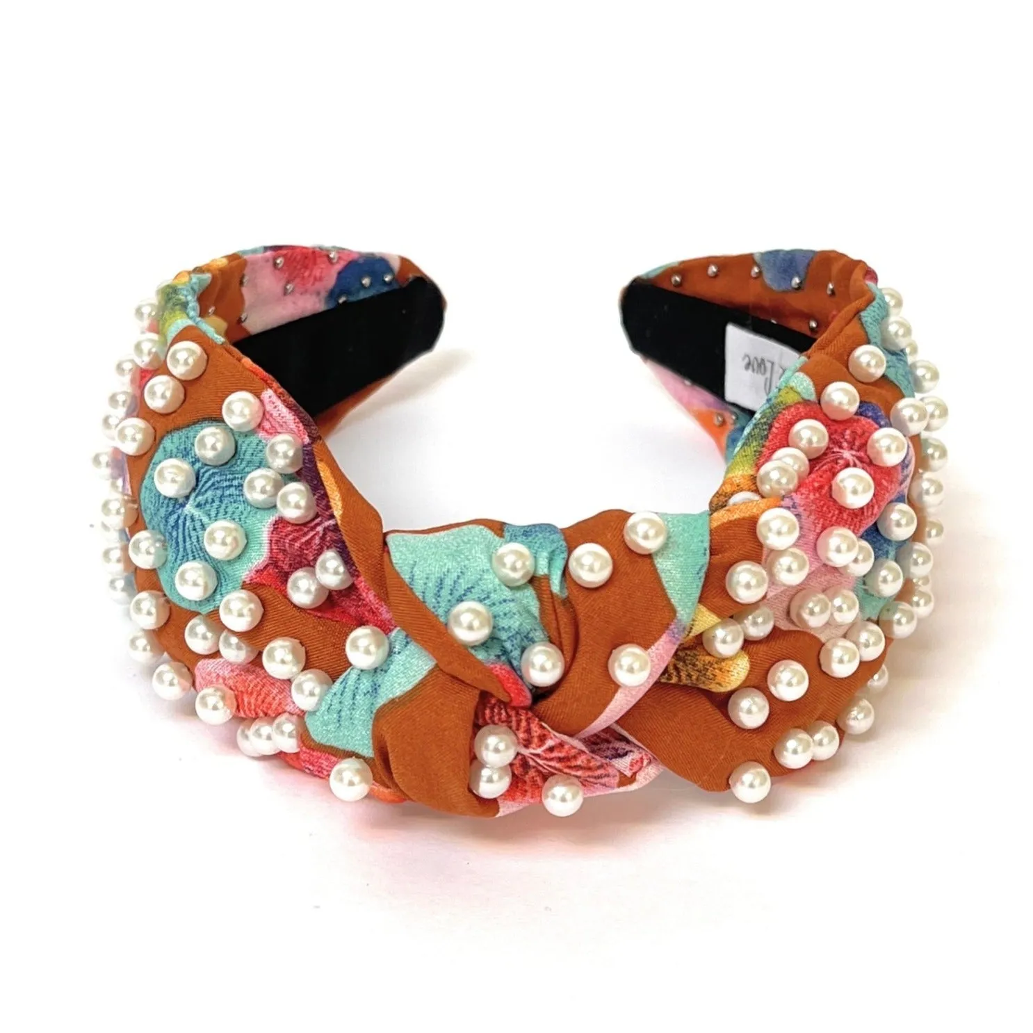 Aria Pearl Floral Knot Headband