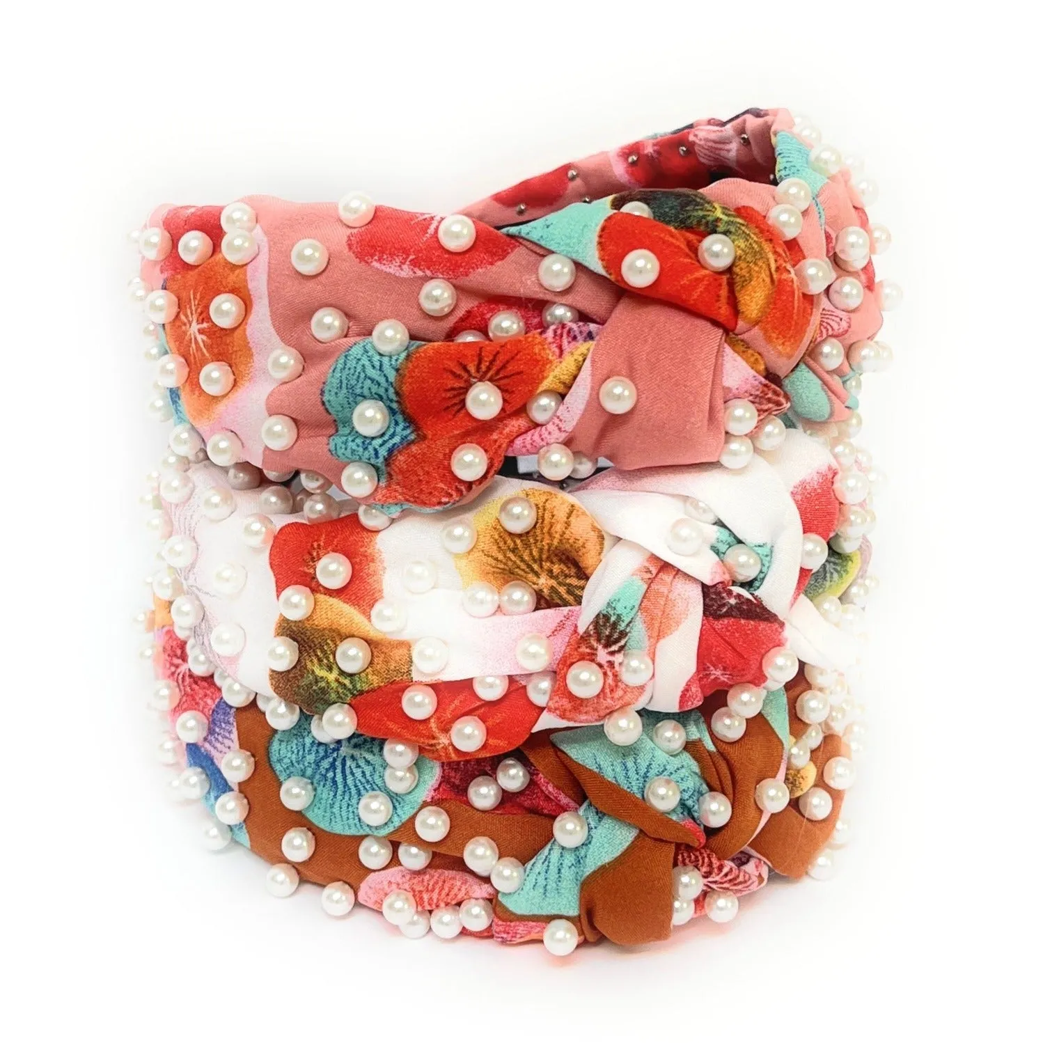 Aria Pearl Floral Knot Headband