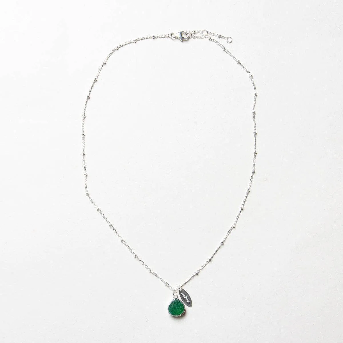 August Green Jade Birthstone Necklace by Tiny Rituals