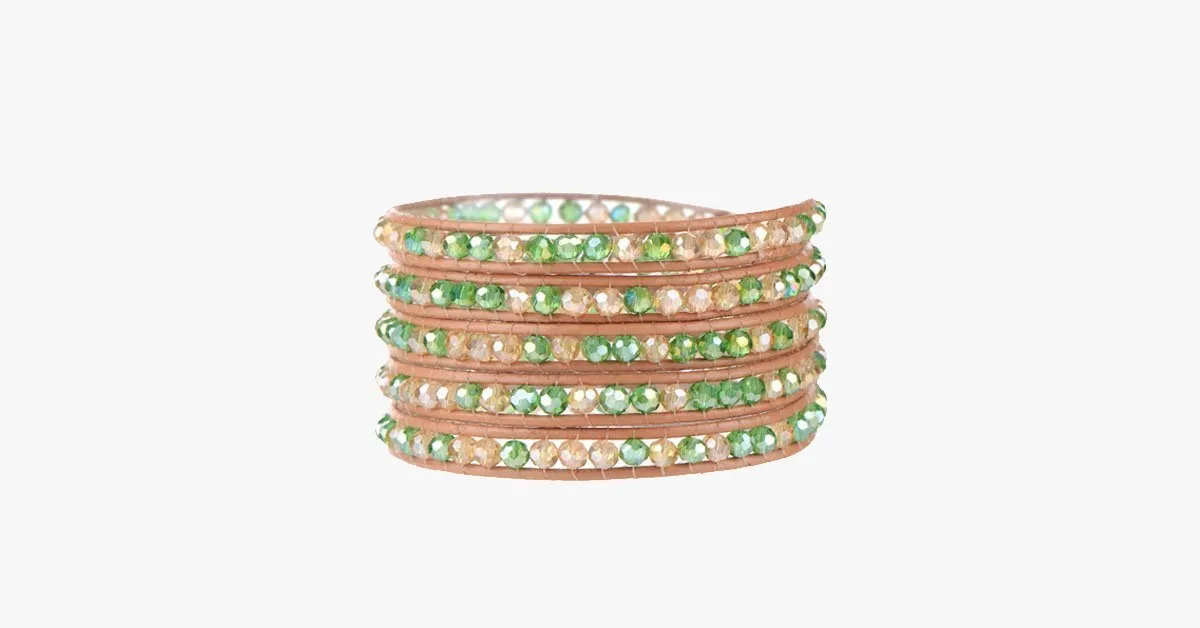 August Peridot Wrap Bracelet