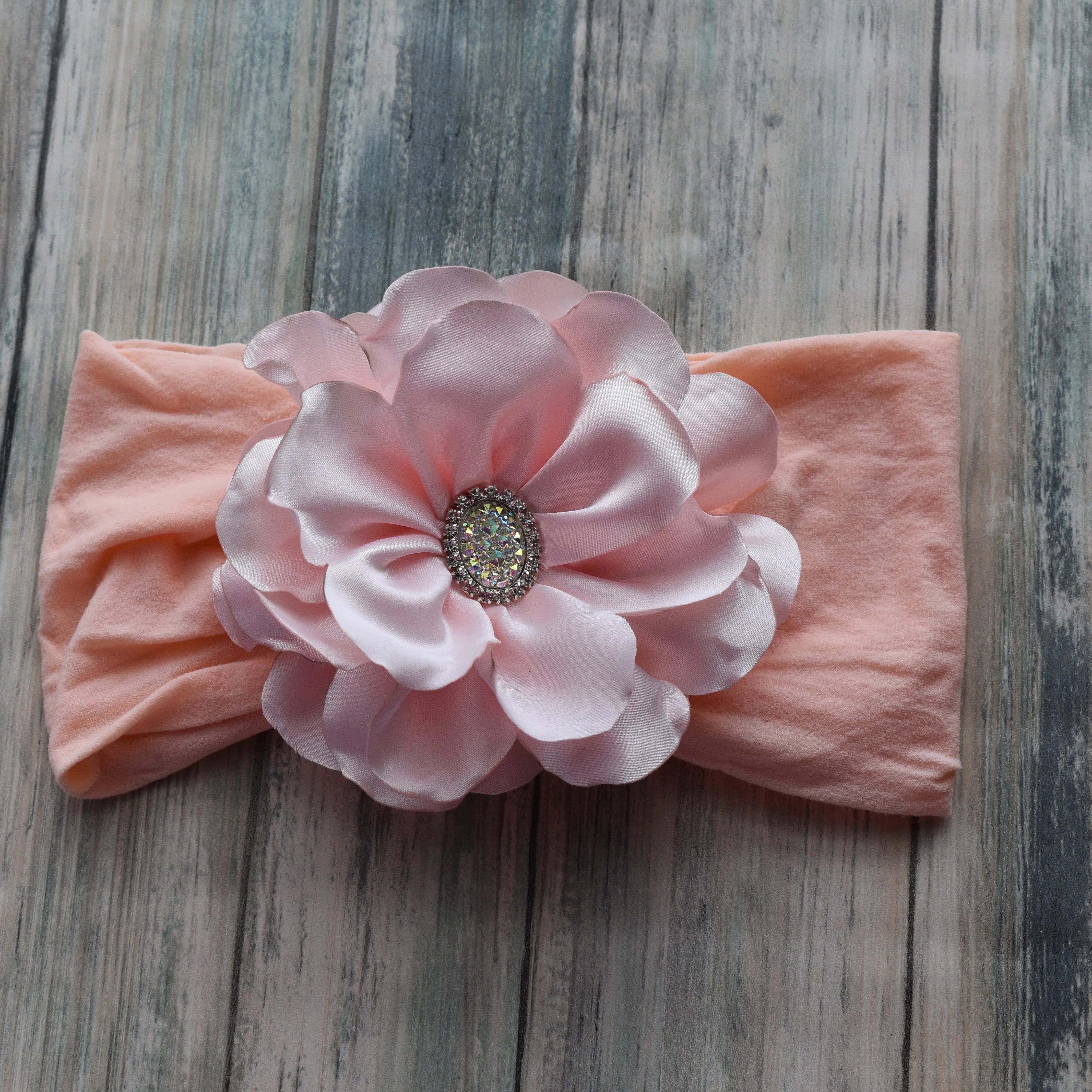 Baby Flower Headband, Elastic Headband with Flower deco, Headband for Baby