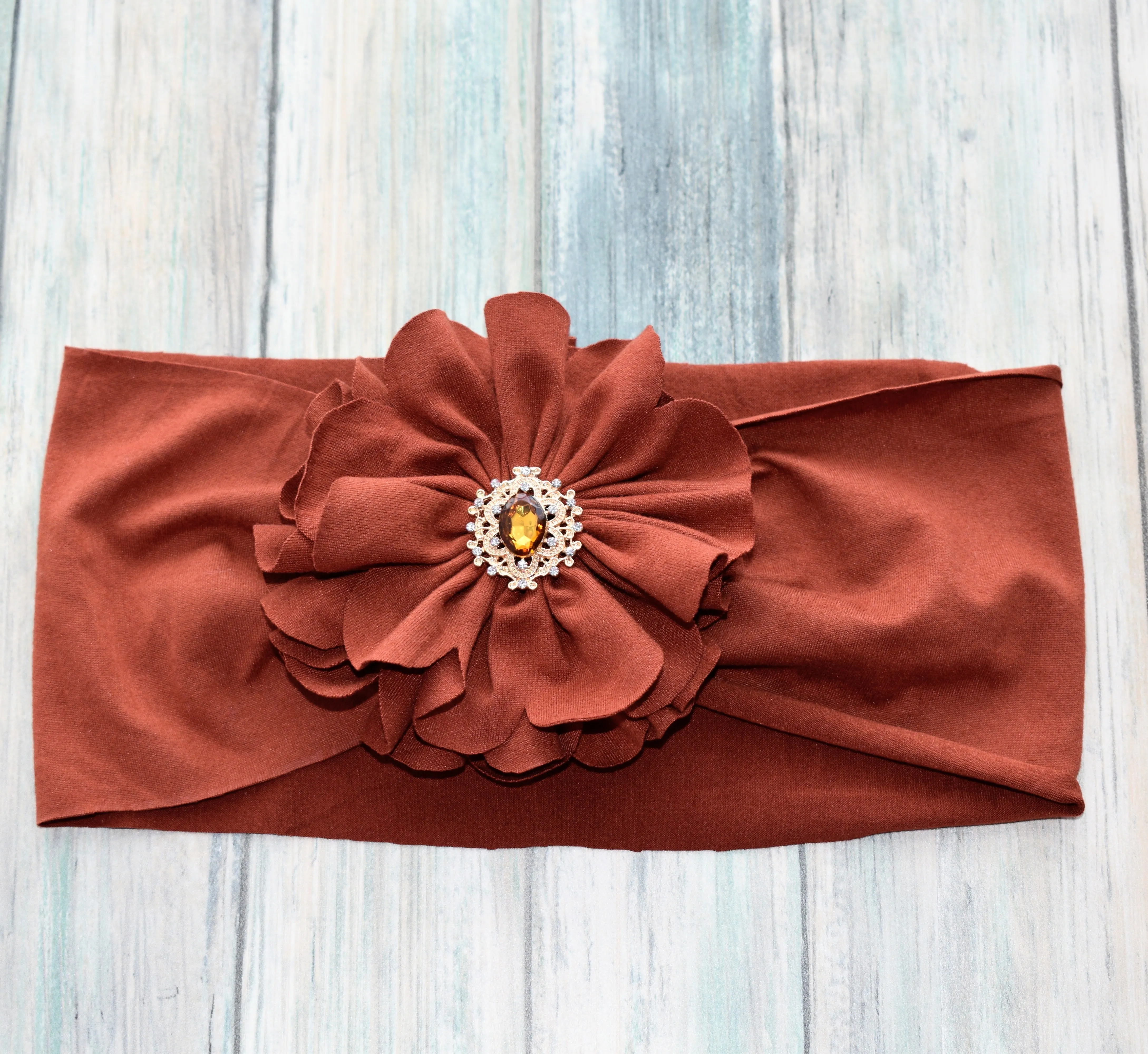 Baby Flower Headband, Elastic Headband with Flower deco, Headband for Baby