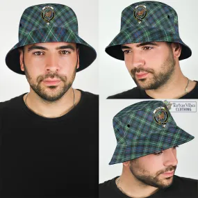 Baillie Ancient Tartan Bucket Hat with Family Crest