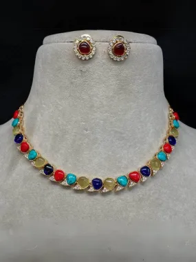 Beaded Choker Necklace Set