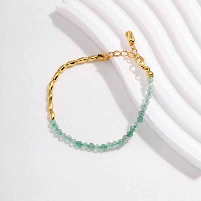 Beaded Green Quartz Bracelet