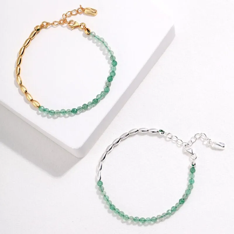 Beaded Green Quartz Bracelet