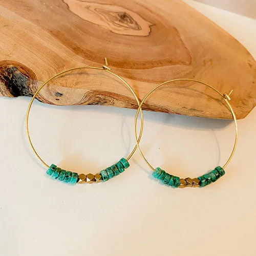 Beaded Hoop Earrings