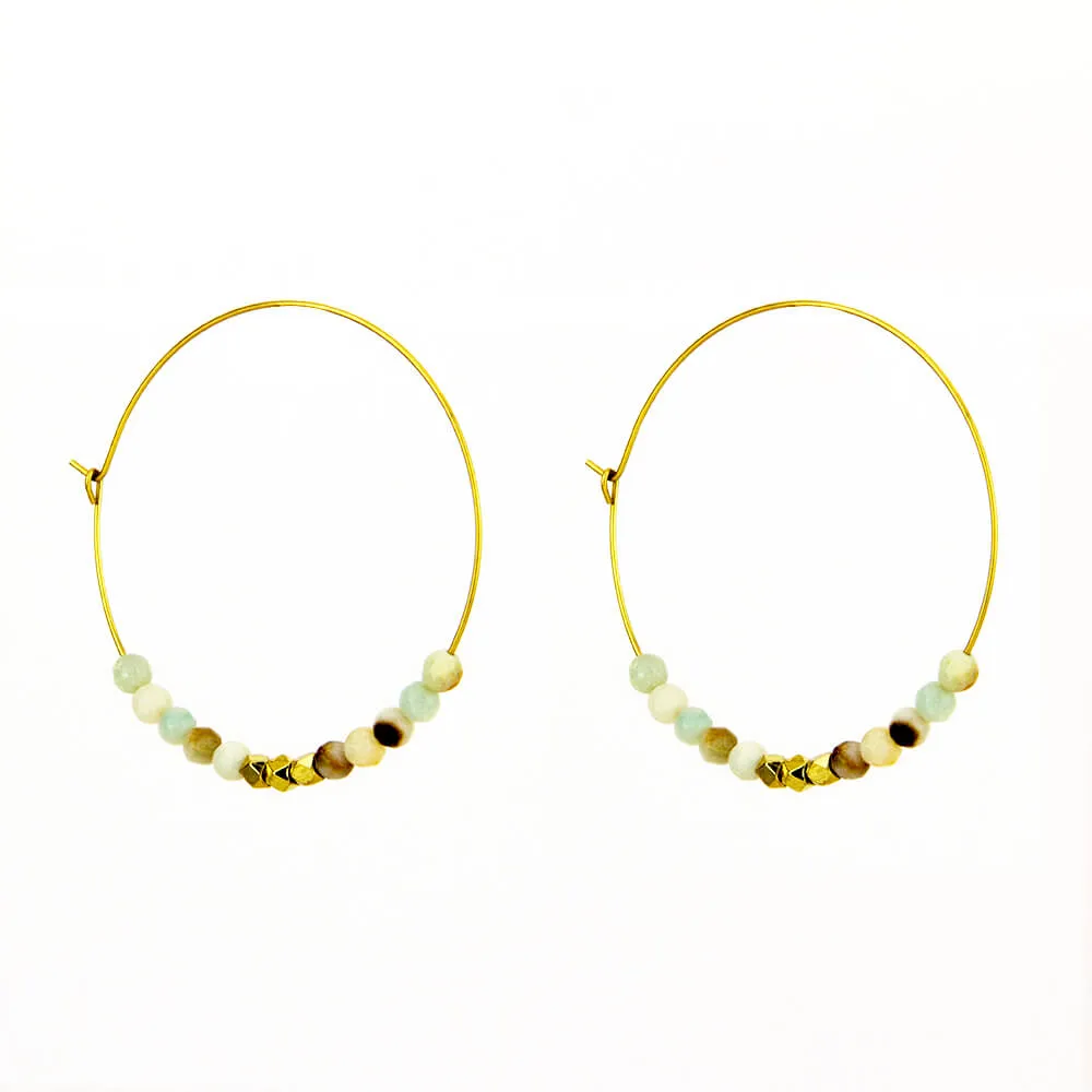 Beaded Hoop Earrings