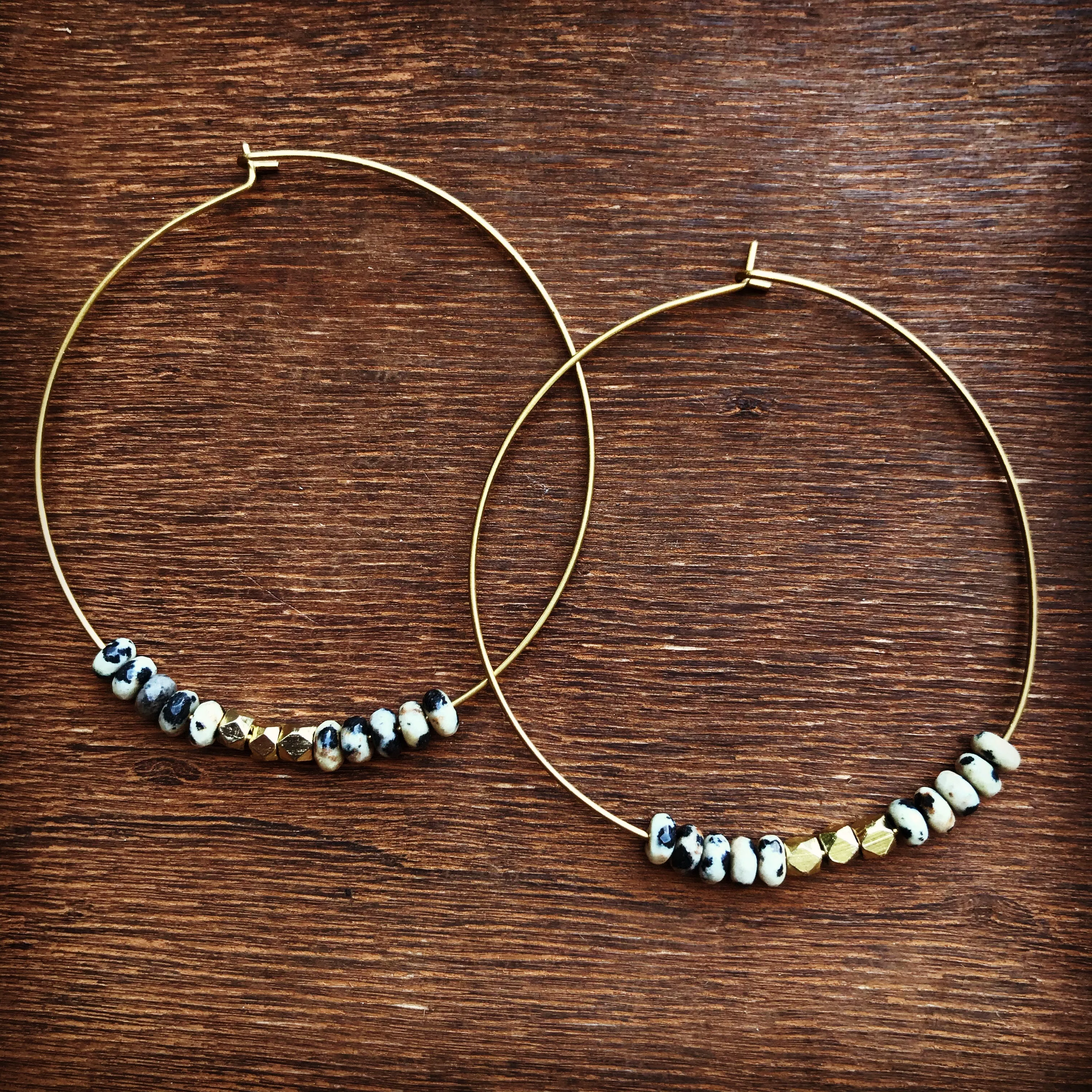 Beaded Hoop Earrings