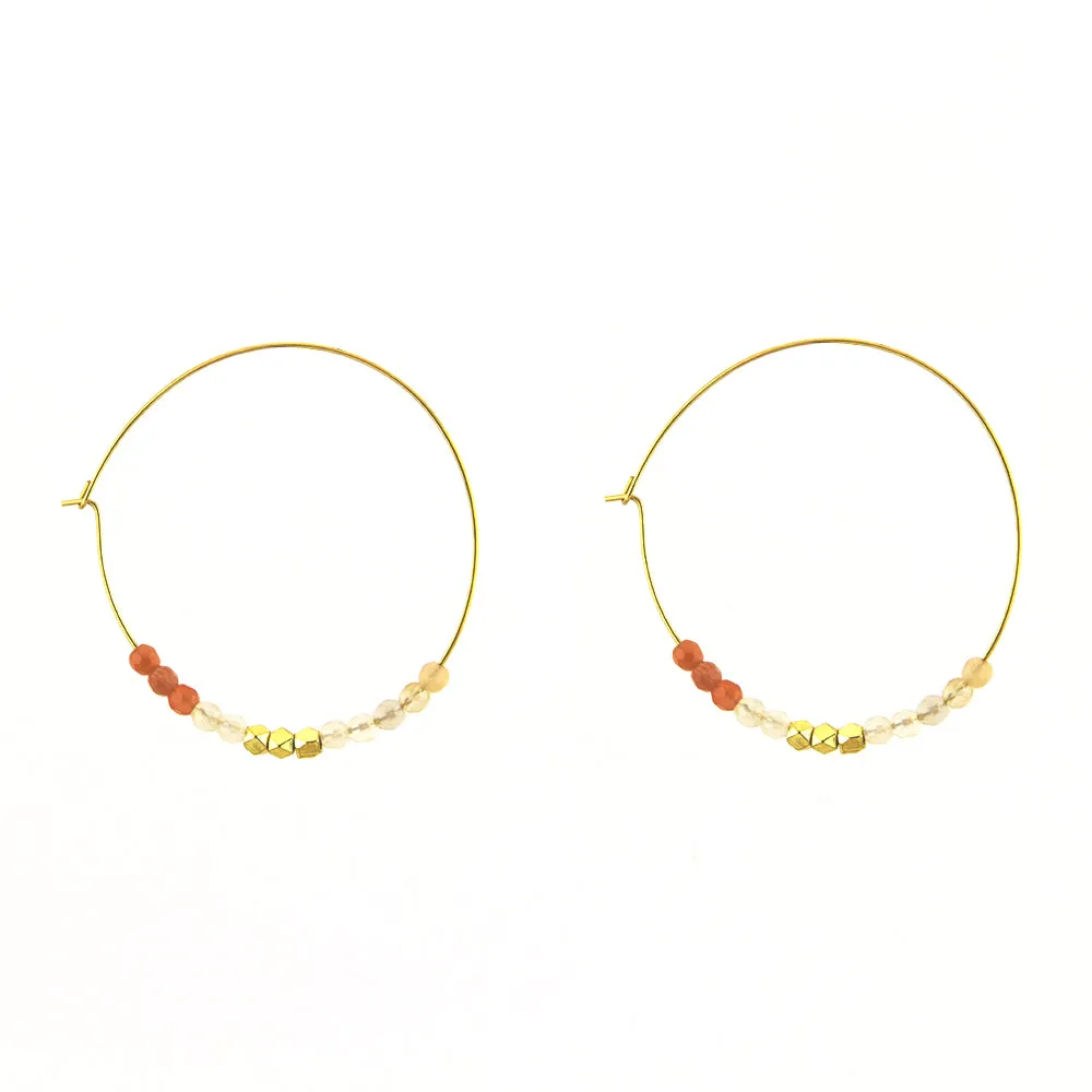 Beaded Hoop Earrings