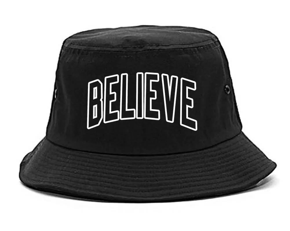 Believe Outline Mens Bucket Hat