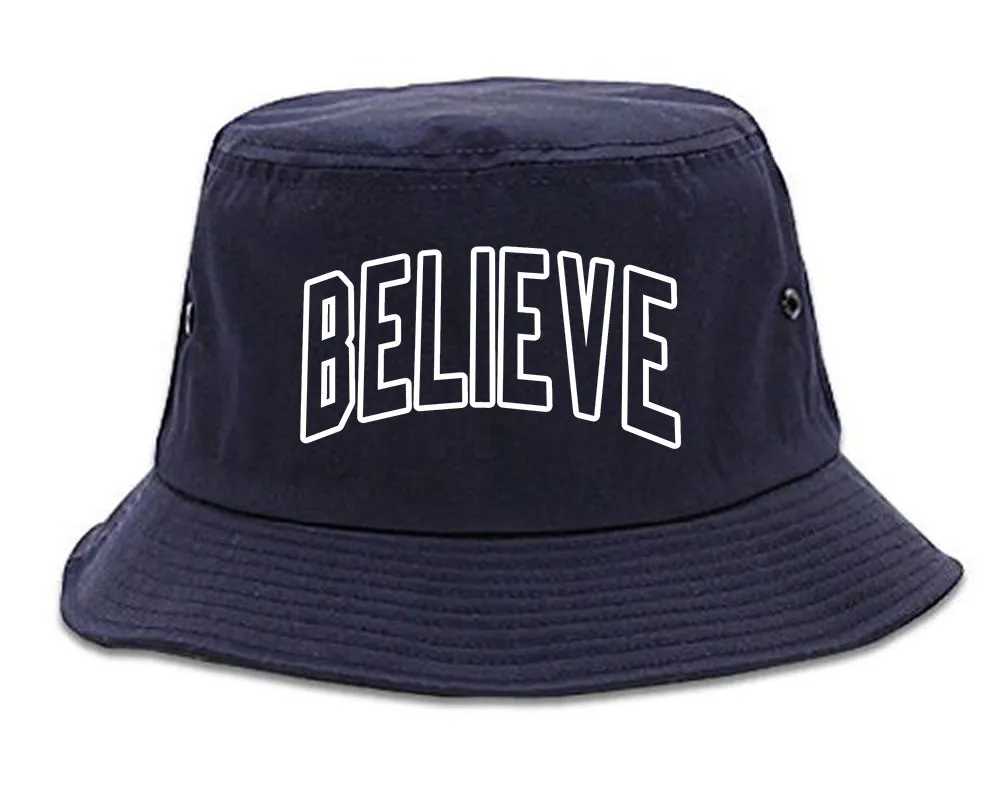 Believe Outline Mens Bucket Hat