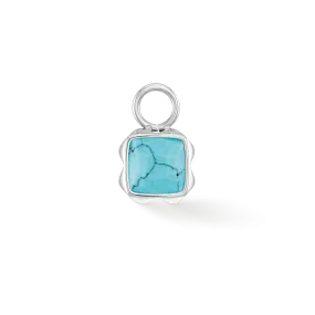 Birthstone December Charm Turquoise Silver