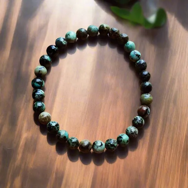 Black African Turquoise Bead Bracelet