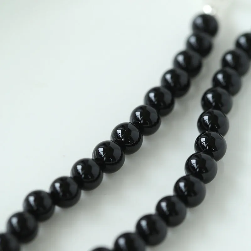 Black Agate Splicing Multi-layer Chain Necklace