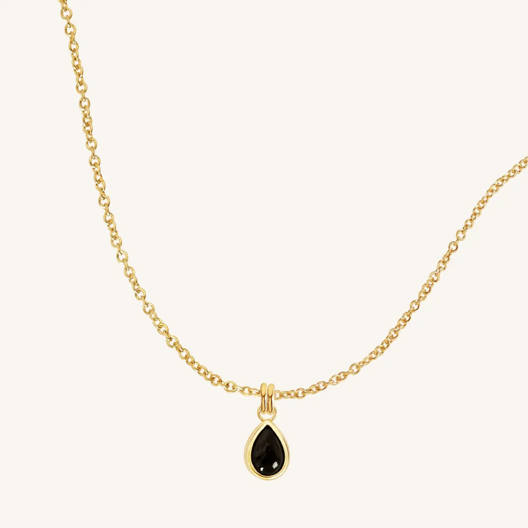 Black Onyx Trove Charm Necklace