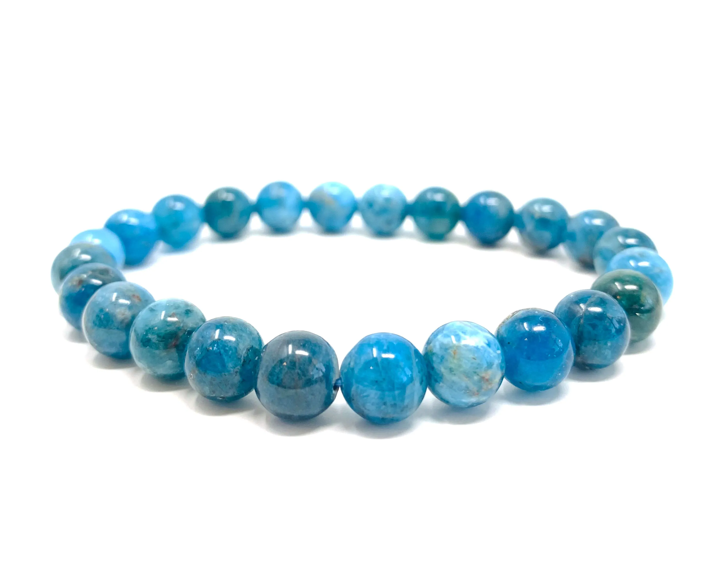 Blue Apatite Beaded Crystal Bracelet