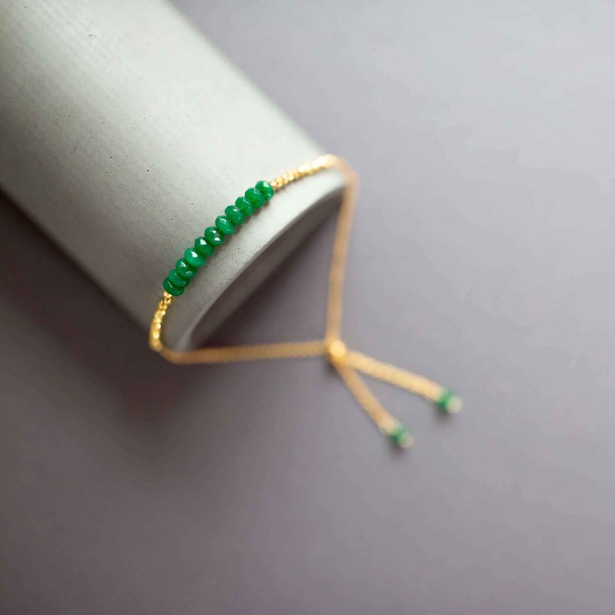 Bracelet Stacking Set: Green Onyx and Green Jade