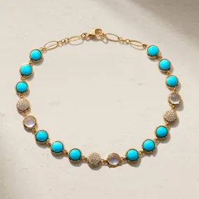 Bubble Turquoise and Diamond Bracelet