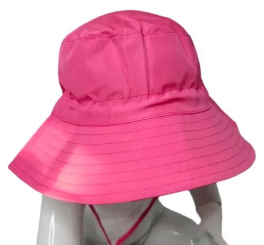 Bucket/Sun Hat With Chin Strap Wide Brim Children's 2-8yr Pink scbhp