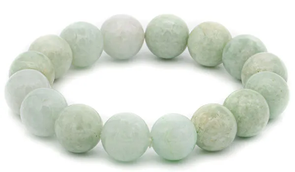 Burmese Jade Natural Gemstone Bracelet 14mm