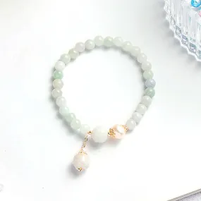 C105 - Jade Beads & Pearl