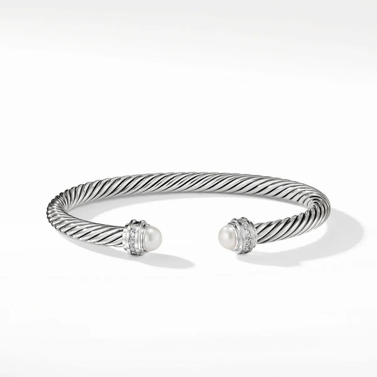 Cable Classic Bracelet with Pearl and Diamonds