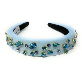 Camelia Blue Padded Baroque Headband