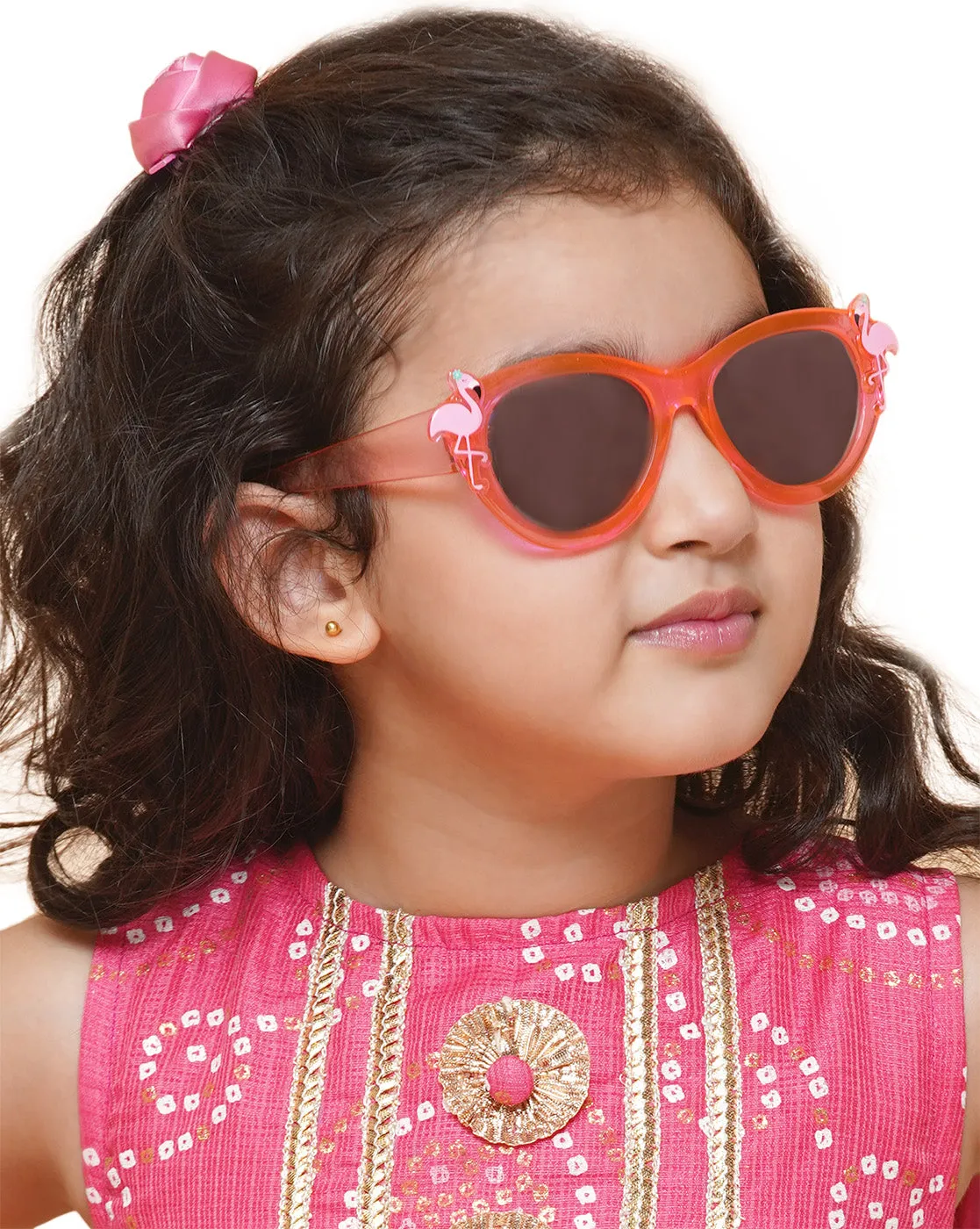 Carlton London Grey Lens & Pink Cateye Sunglasses For Girl