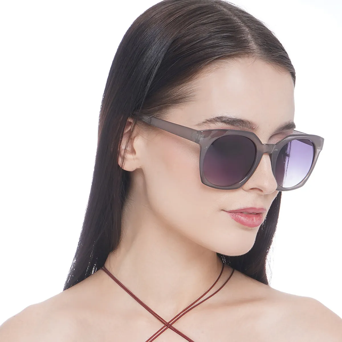 Carlton London Grey Toned Uv Protected Rectangle Sunglasses For Women