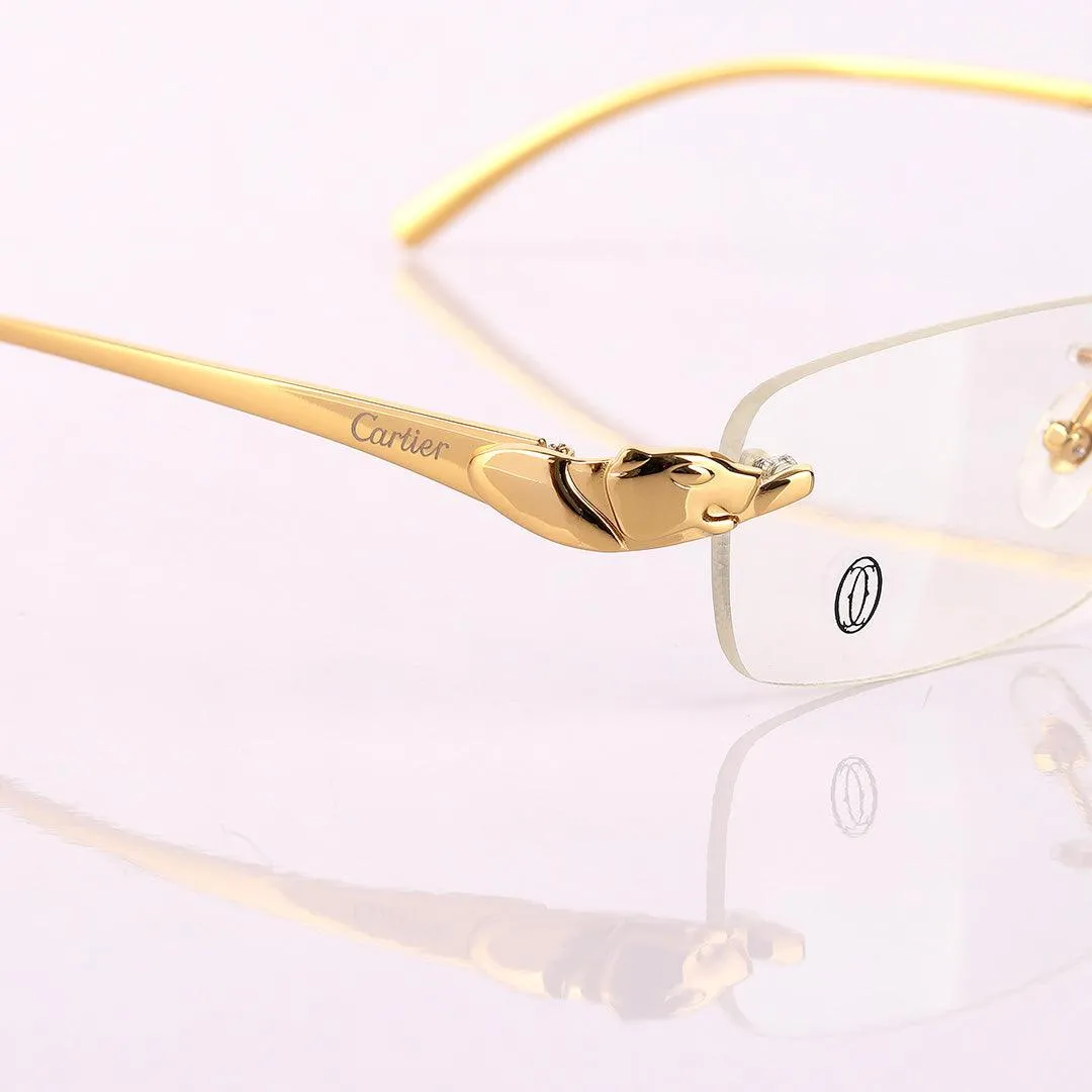 Cartier Gold Vintage Hingeless  Sunglasses