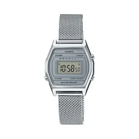 Casio Vintage Standard Digital Silver Stainless Steel Mesh Band Watch LA690WEM-7D LA690WEM-7